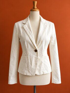 ANTHROPOLOGIE CARTONNIER White Blazer 2